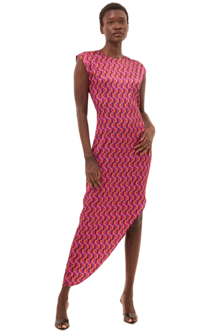 Lydia Dress, Geo Sixty Satin