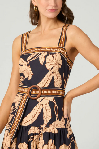 Kora Dress, Navy/Khaki