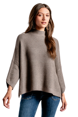 Boho Sweater, Heather Brown