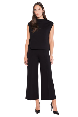 Scuba Crop Wide Leg Pant, Black
