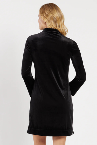 Kate Velvet Mini Dress, Black