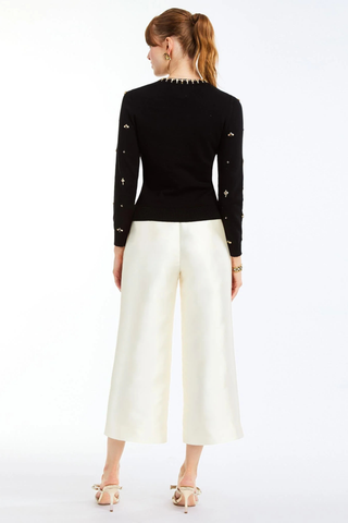 Phoebe Sweater, Beaded Black