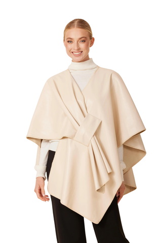 Vegan Leather Wrap, Bone