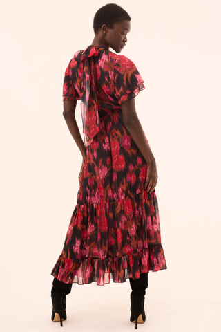 Safiya Dress, Blur Flora