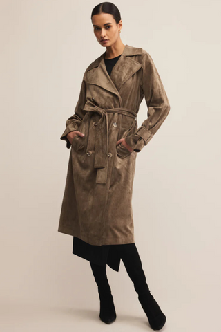 Dorian Suede Trench Coat, Retreat