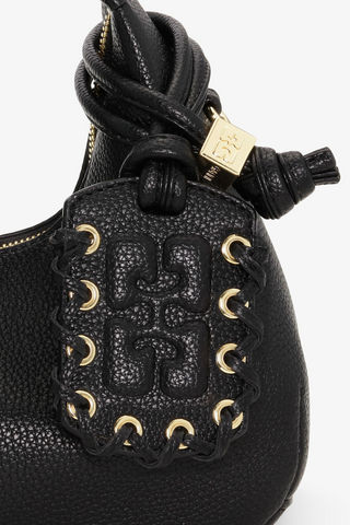 Hobo Mini Grained Bag, Black