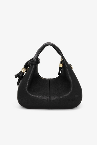 Hobo Mini Grained Bag, Black