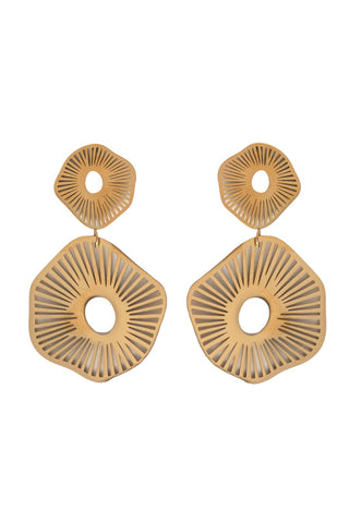 Anemone Statement Earrings, Gold