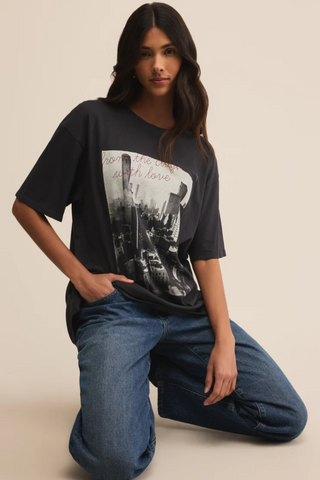 Big Apple City Tee, Black Sand