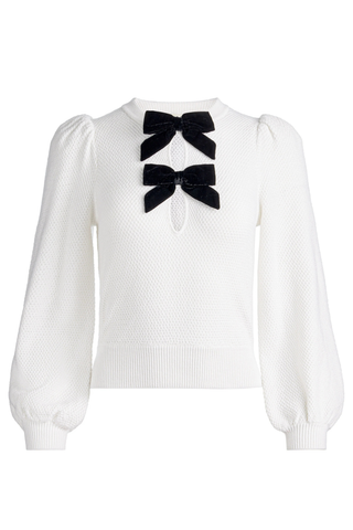 Doris Sweater, White/Black