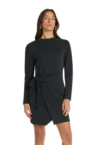Taylor Wrap Dress, Jet Black