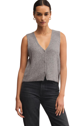 Bryce Sweater Vest, Medium Heather Grey