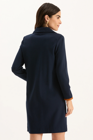 Helena Ponte Dress, Mid Navy