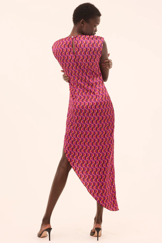 Lydia Dress, Geo Sixty Satin