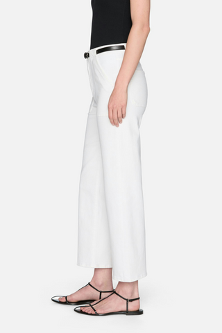 The Modern Pocket Wide Jean, White