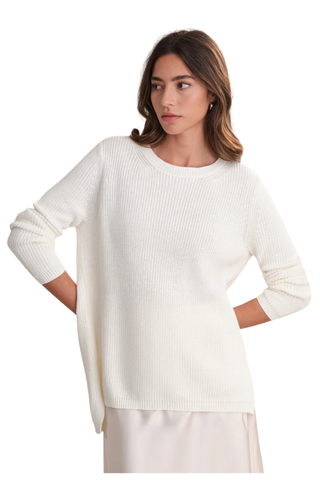 Emma Shaker Sweater, Chalk