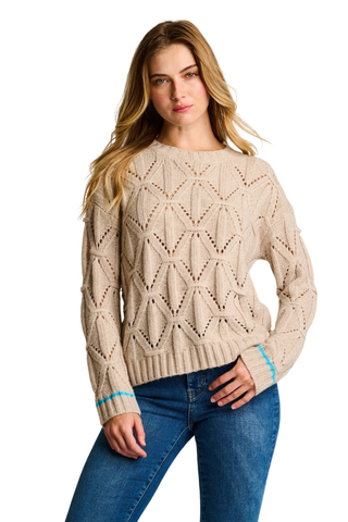 Cable Crew Sweater, Oatmeal