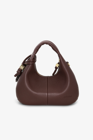 Hobo Mini Grained Bag, Chicory Coffee