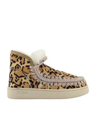 Eskimo Sneaker Bootie, Big Leopard Sand