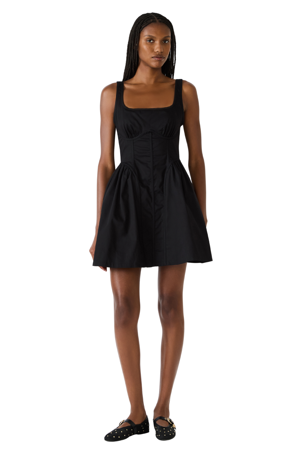 Steve Madden Juniors' Square Neck Short Dress - Black