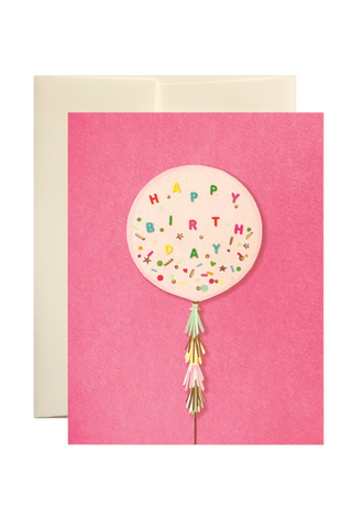Pink Balloon Greeting Card