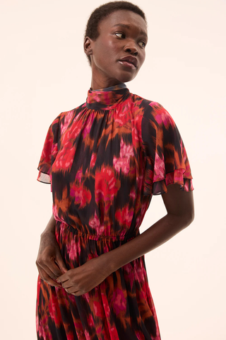 Safiya Dress, Blur Flora