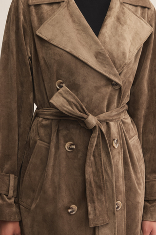 Dorian Suede Trench Coat, Retreat