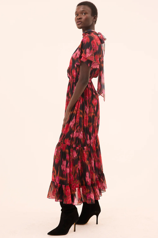 Safiya Dress, Blur Flora