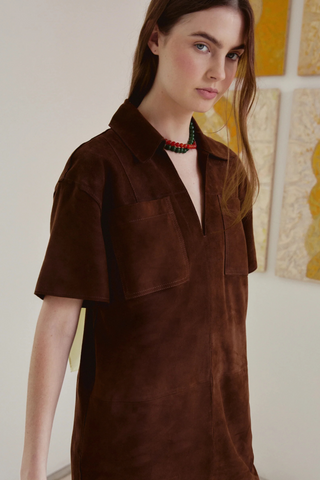 Tabby Dress, Chocolate
