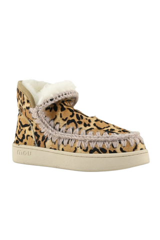 Eskimo Sneaker Bootie, Big Leopard Sand
