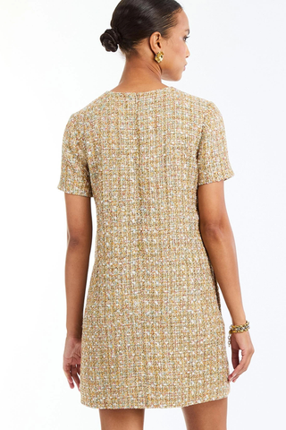 Isolde Mini Dress, Gold Multi