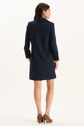 Helena Ponte Dress, Mid Navy