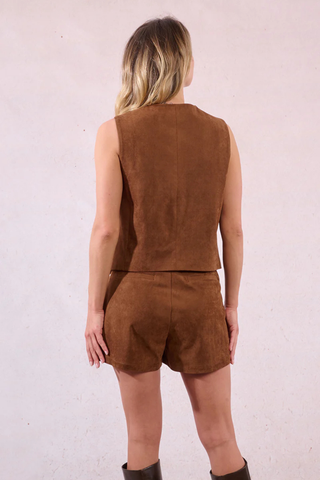 Woven Vest, Brown