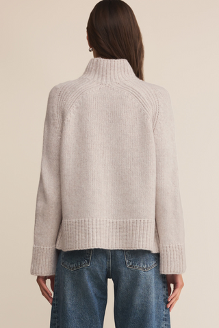 Emerge Funnel Neck Sweater, Turtle Dove
