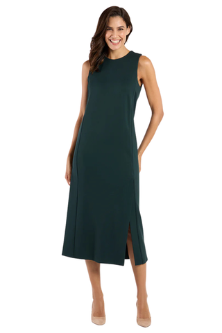 Darcy Ponte Midi Dress, Pine