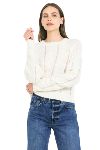 Charlotte Crewneck Sweater, Ivory