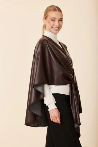 Vegan Leather Wrap, Coffee