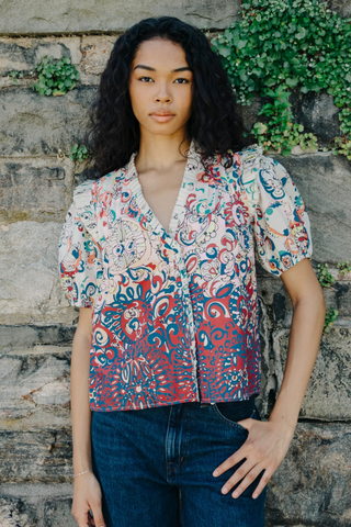 Dana Top, Andreeva Ombre Print