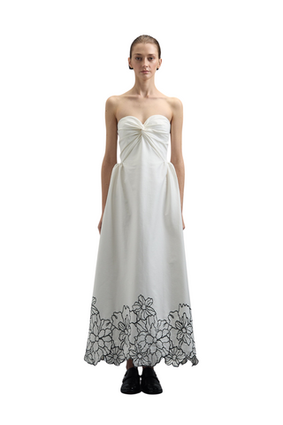 Rose Dress, White Embroidery