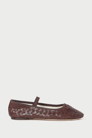 Leonie Woven Ballet Flat, Espresso