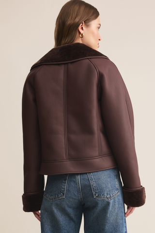 Locklin Sherpa Jacket, Chocolate Cherry
