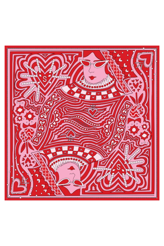 Queen of Hearts Scarf - 26"