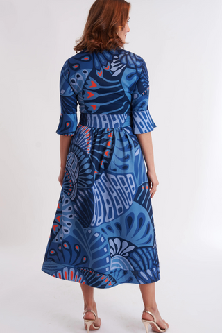 Monaco Dress, Paddle Ocean Fog