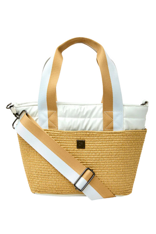 Highline Bag, Dune Raffia + White