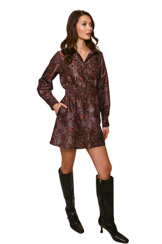 Anja Dress, Black/Copper Rodeo
