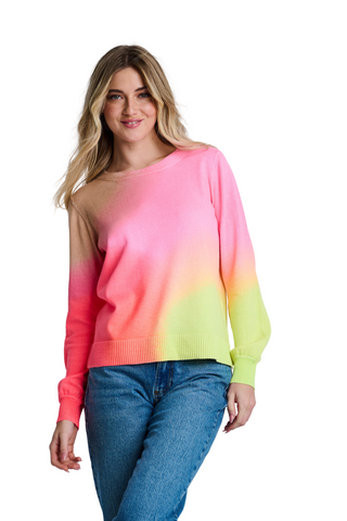 Color Haze Sweater, Pink Combo