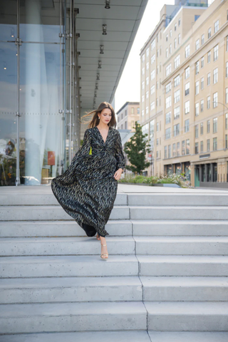 Rosalie Dress, Jet/Gold