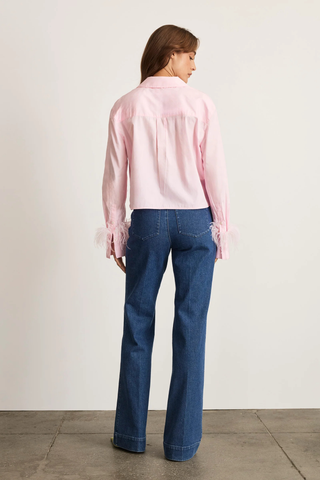 Largaux Feather Top, Baby Pink