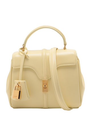 Celine 16 Saze Mini 2 Way Handbag, Yellow