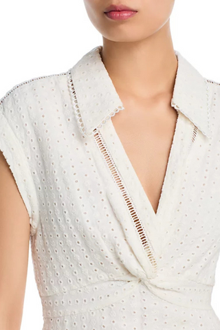 Mila Twist Mini Dress, Off White